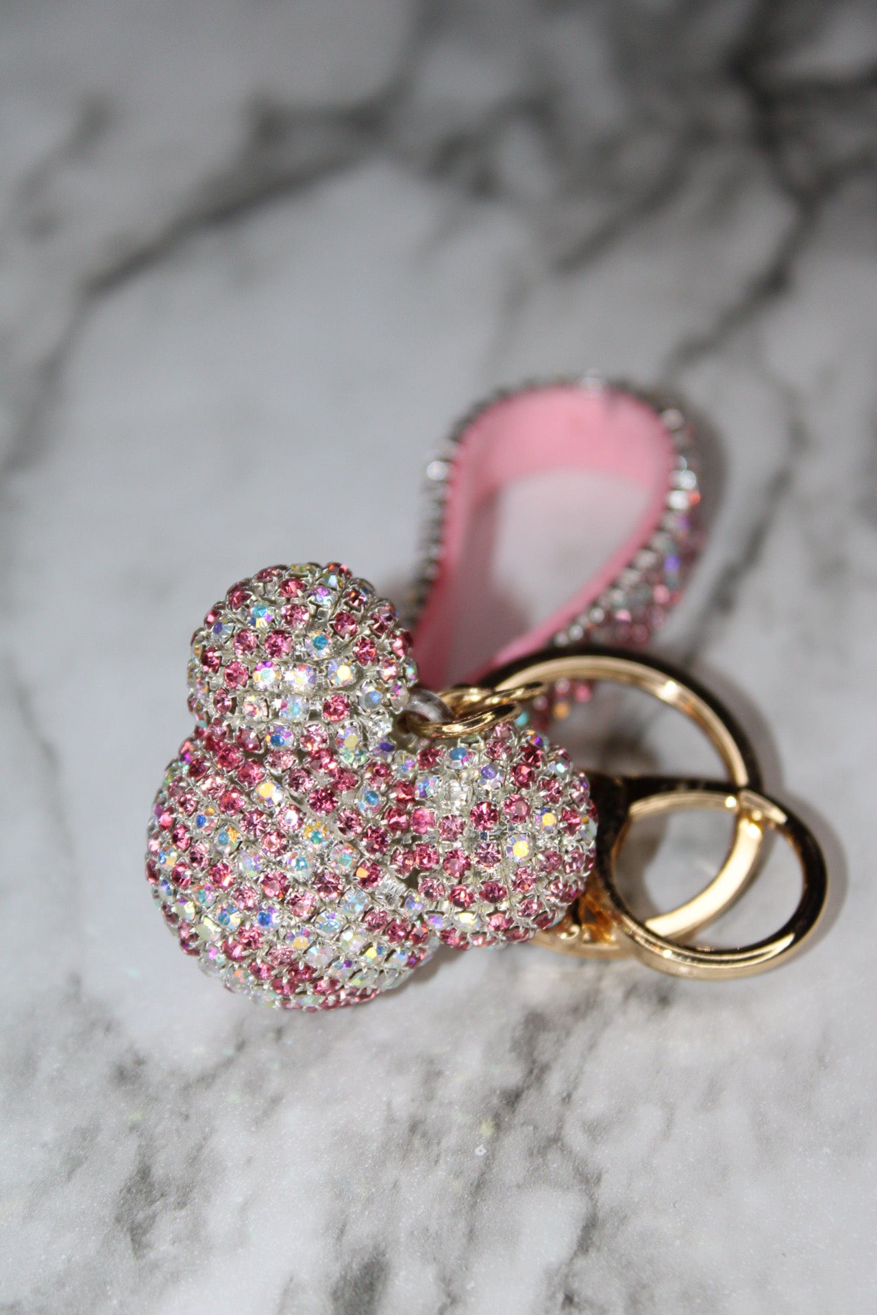 Rhinestone Ear Keychain