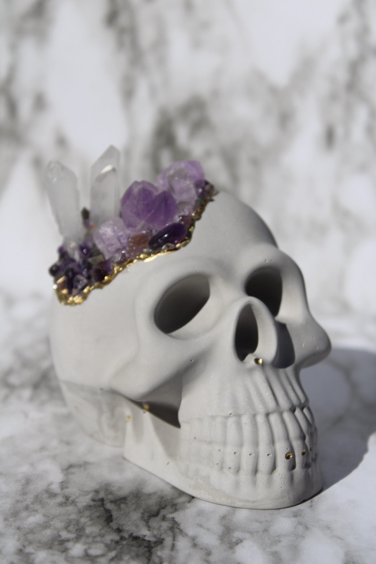 Amethyst Quartz Crystal Skulls