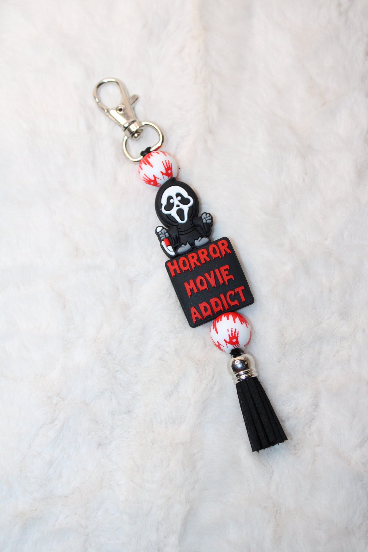 Horror Movie Addict Scream Keychain