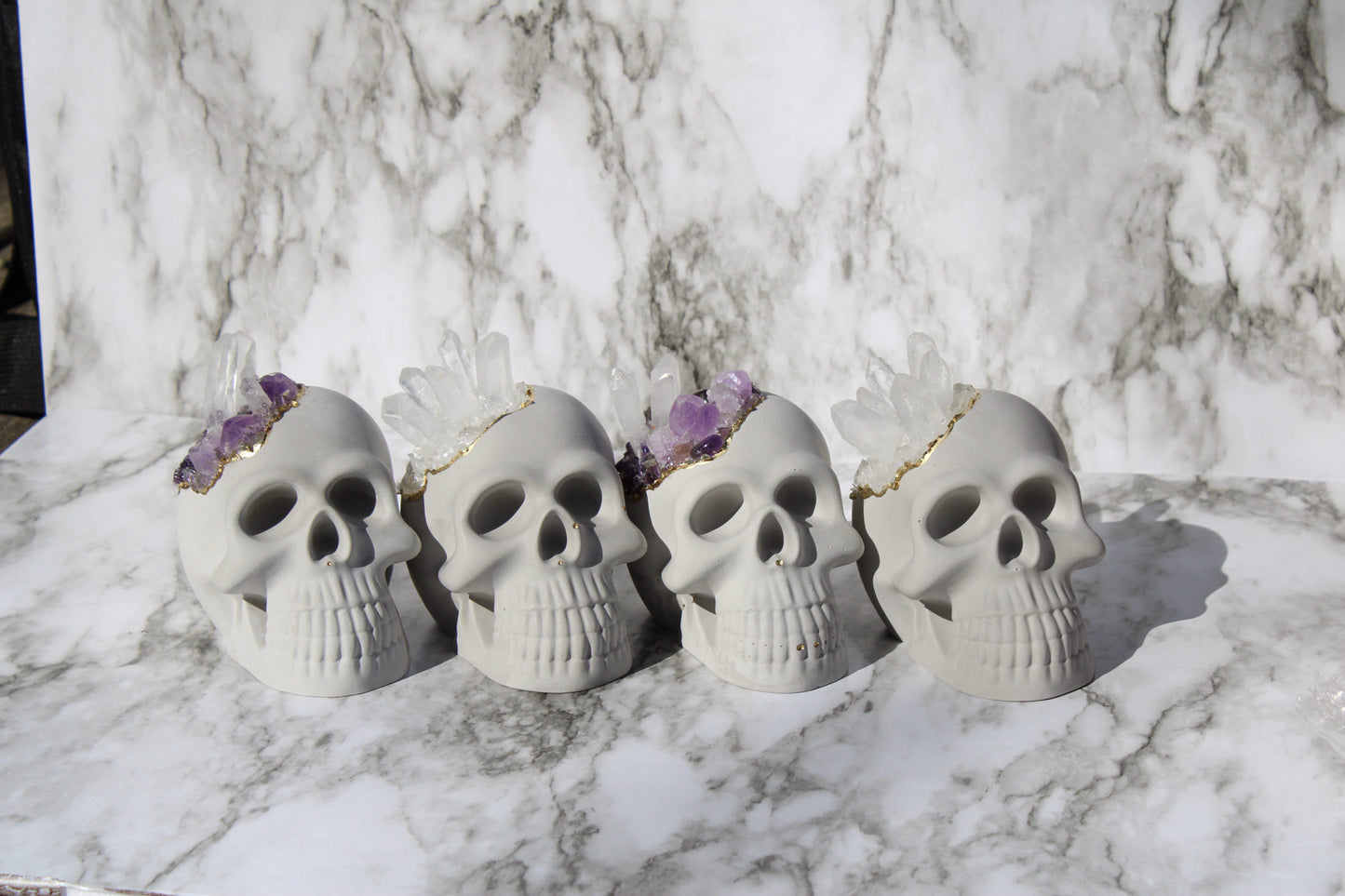 Amethyst Quartz Crystal Skulls