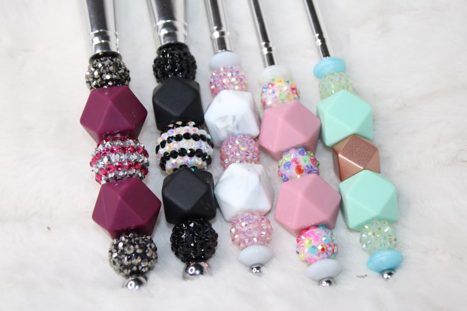 Rhinestone Makeup Brush Set