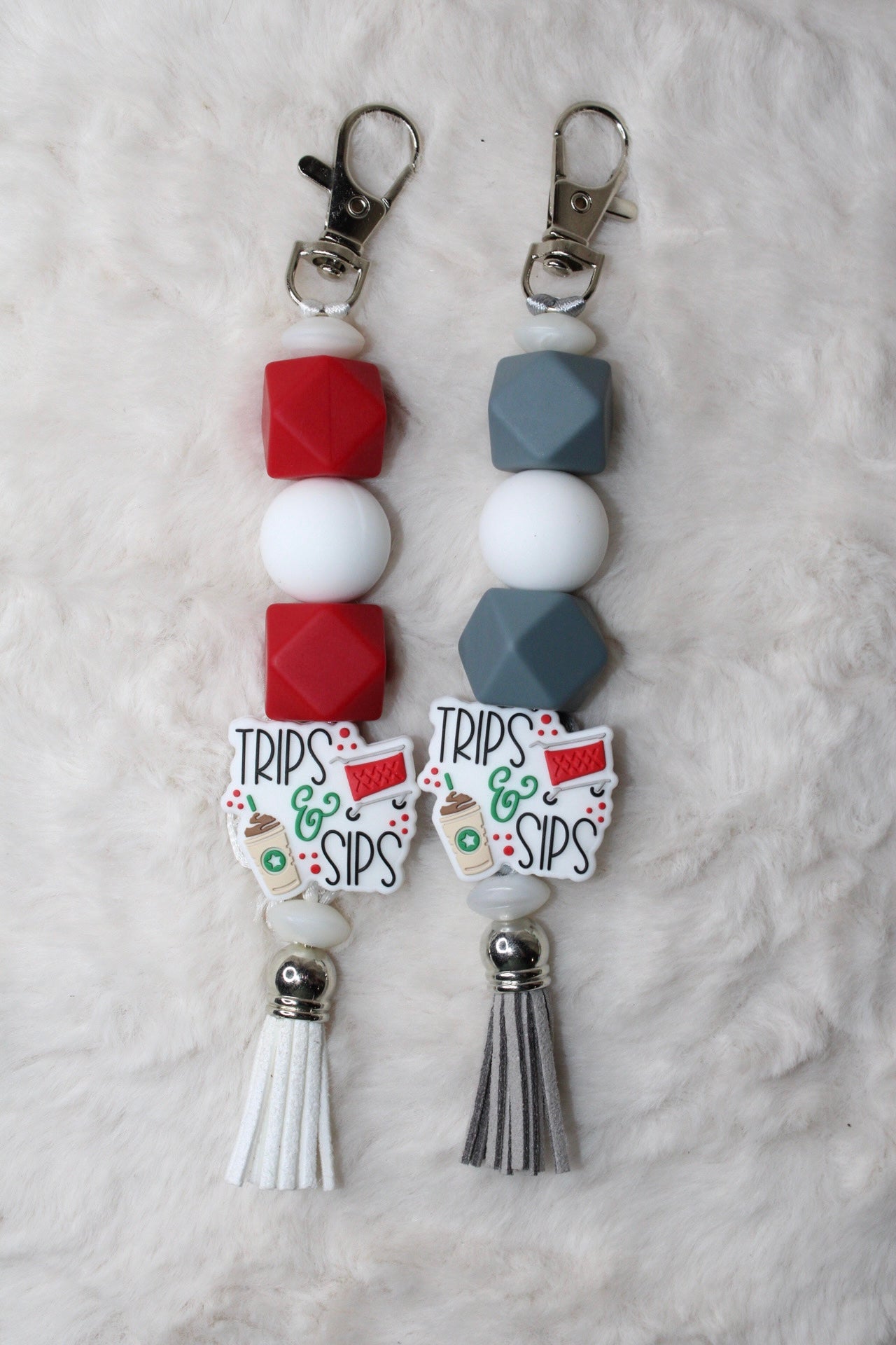 Shopping and coffee keychain