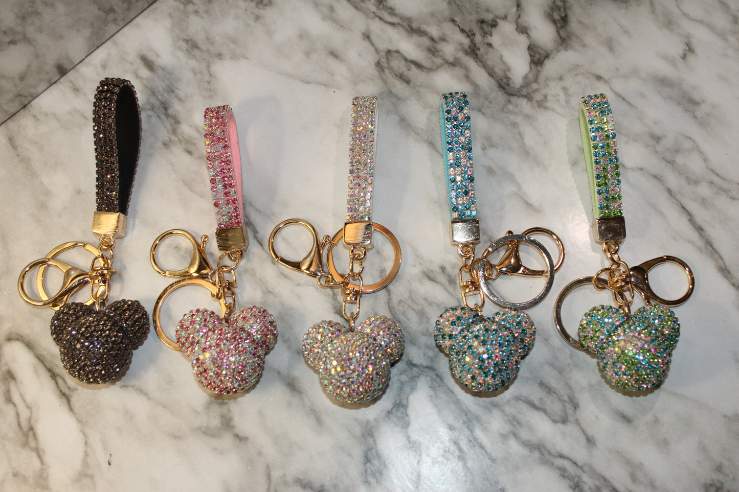 Rhinestone Ear Keychain