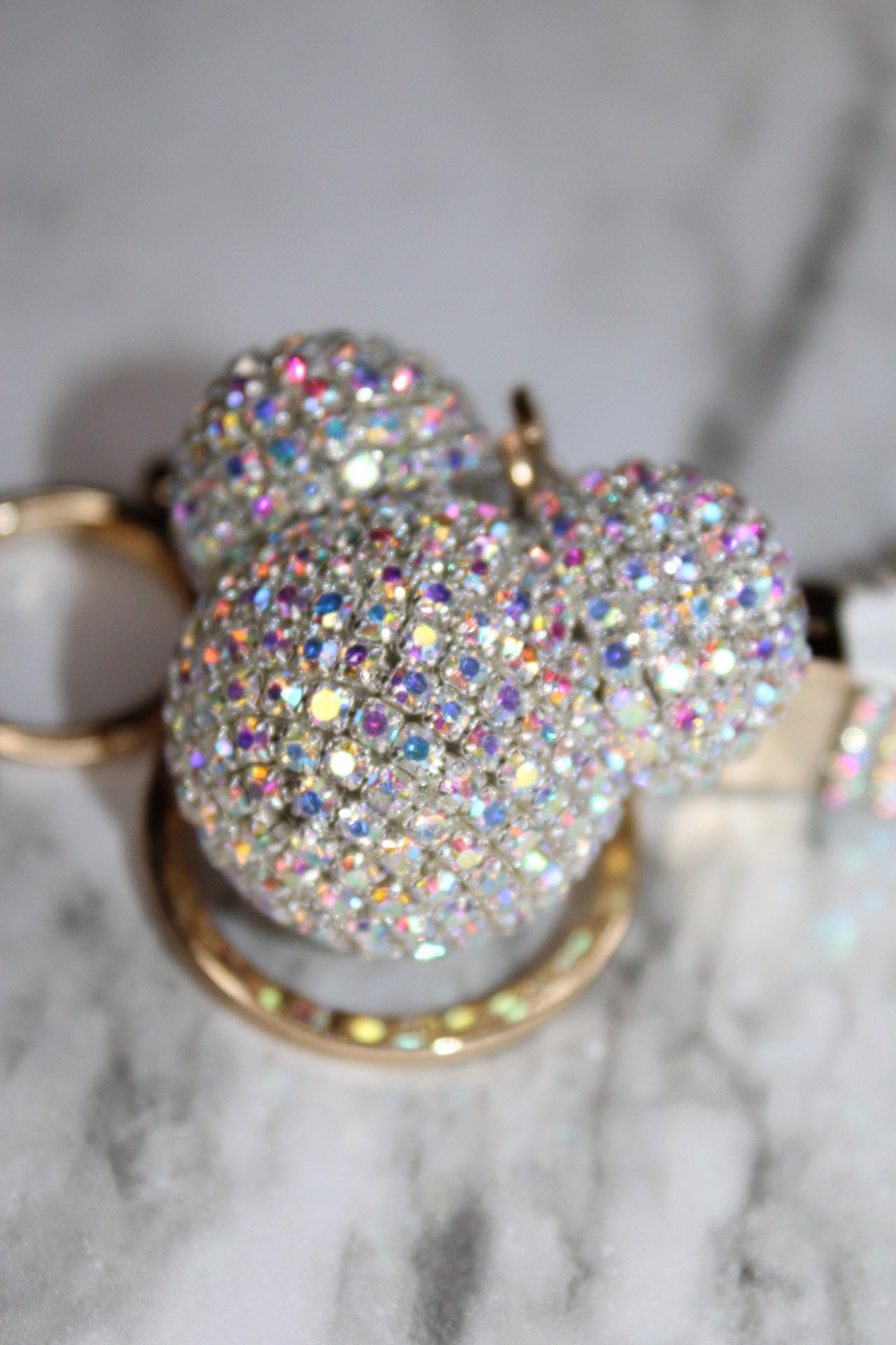 Rhinestone Ear Keychain