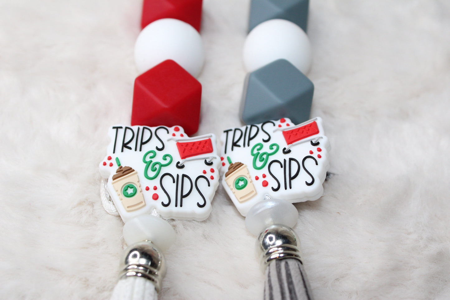 Shopping and coffee keychain