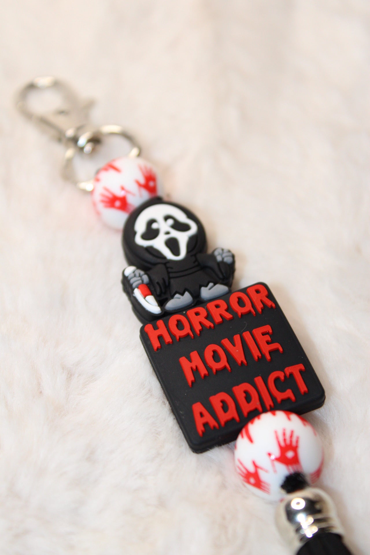 Horror Movie Addict Scream Keychain