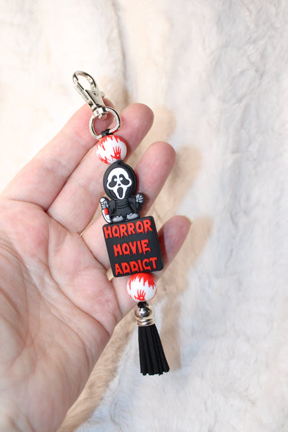 Horror Movie Addict Scream Keychain
